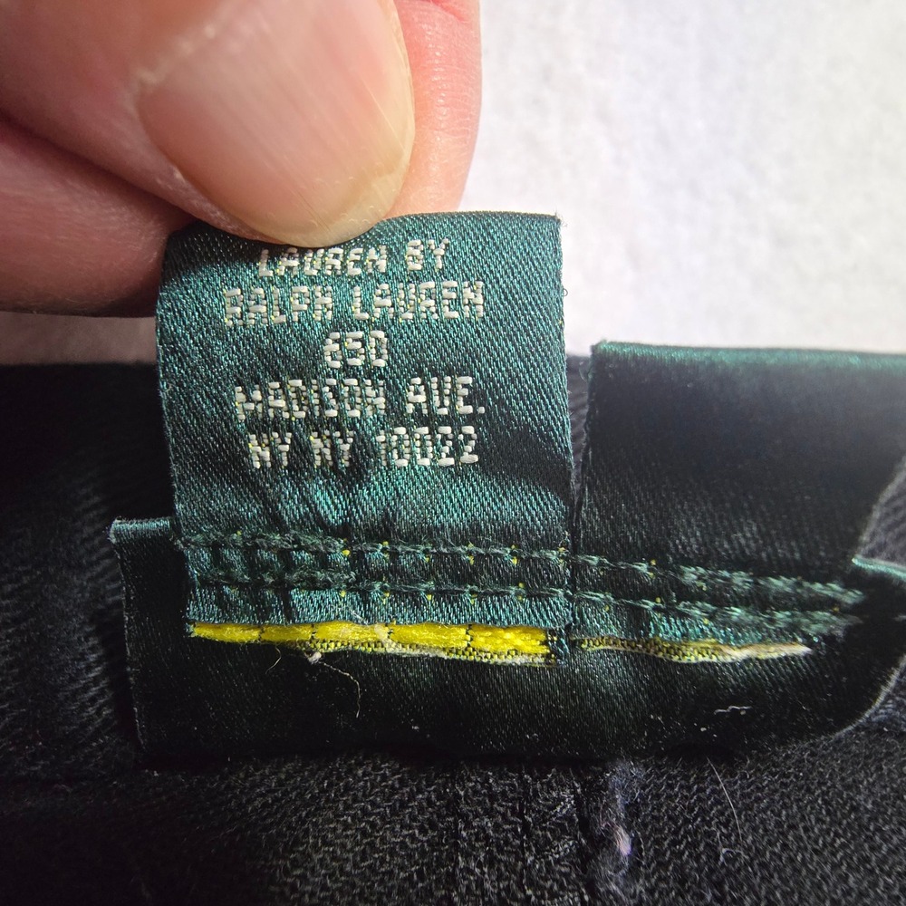 Lauren Jeans Co Ralph Black Pants Denim Going‎ Out Straight Womens Sz 18W 38x27 - Picture 4 of 14